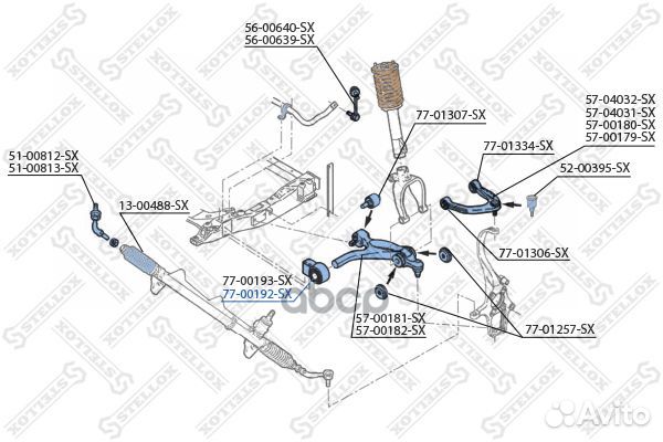 77-00192-SX сайлентблок рычага л. Alfa Romeo 1