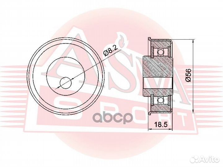 Ролик натяжной mtbp-005 asva