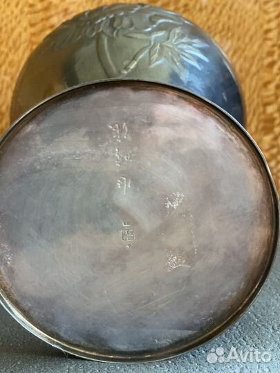 Серебро ваза Япония 847гр