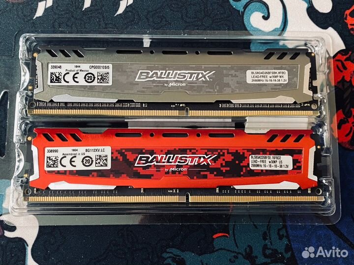 Оперативная память ballistix sport, 16 Gb, 2x8