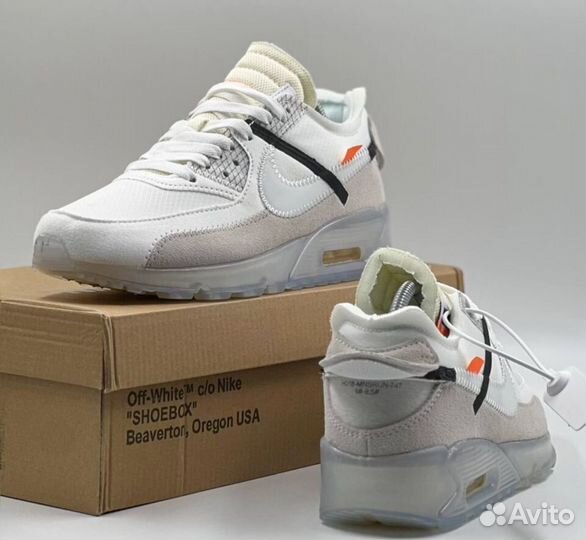 Новые Кроссовки Off White x Nike Air Max 90