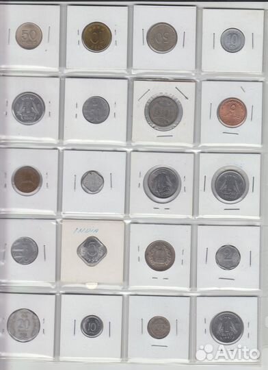 Набор монет Индия, Корея, Япония