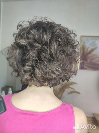 Биозавивка волос, хим завивка, прикорневой объём