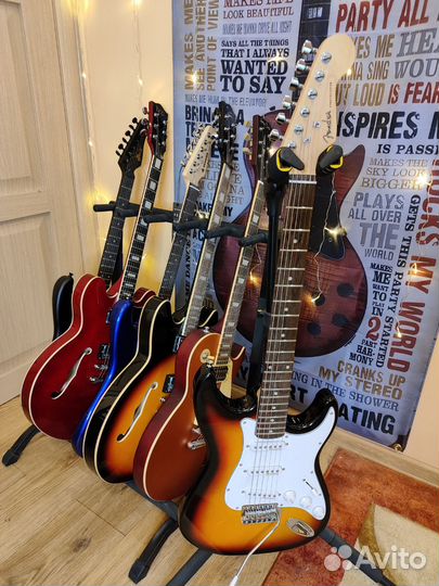 Fender stratocaster электрогитара новая реплика