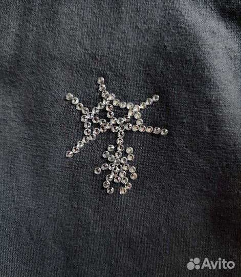 Зип худи со стразами толстовка свитшот кофта H&M