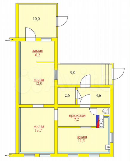 Дом 77,8 м² на участке 5 сот.