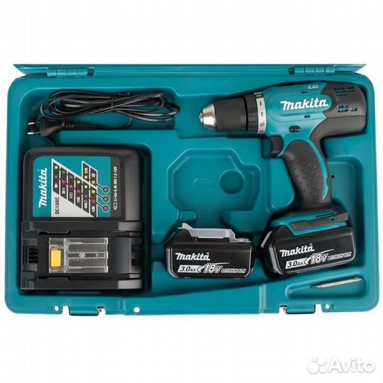 Аккумуляторная дрель-шуруповерт Makita DDF453RFE