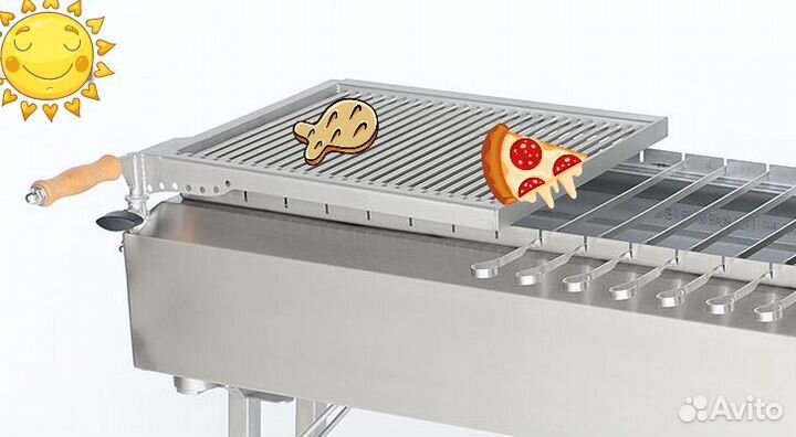 Угольный гриль термомангал многофункциональный