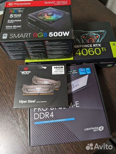 Игровой компьютер i5 12400f RTX 4060ti
