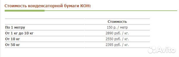 Конденсаторная бумага кон-2-22 (ф. 500 мм)