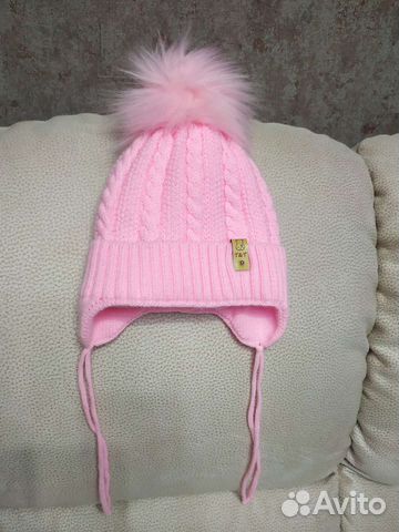 Шапка зимняя для девочки, 47 размер