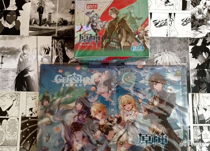 Набор с картами Геншин Импакт + альбом