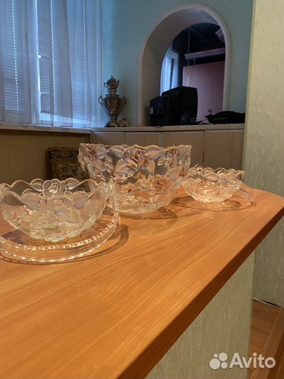 Хрусталь вазы, салатницы