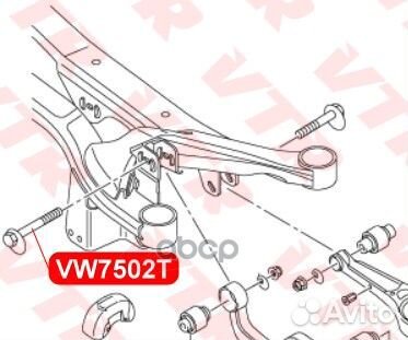 Болт развальный верхнего рычага VW7502T VTR