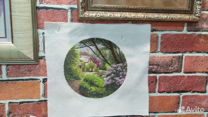 Картина вышитая крестом ручная работа