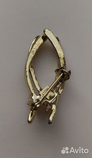 Винтаж: Брошь «Куриная косточка, на удачу». США