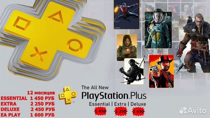Подписка ps plus для РФ 1/3/12 месяцев