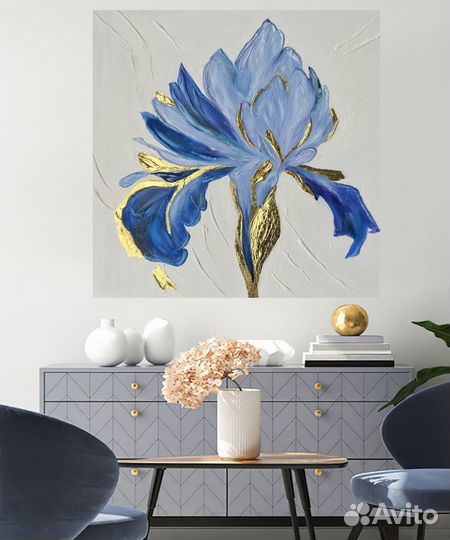 Картина, 50см на 50см, Ирис