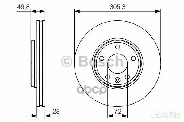 Диск тормозной 0986479R93 Bosch