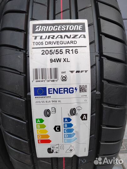 Bridgestone Turanza T005 DriveGuard 205/55 R16 94W