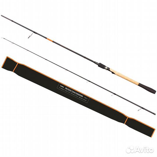 Спиннинг штекерный угольный 2 колена Akara Black H