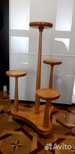 Подставка для цветов напольная деревянная