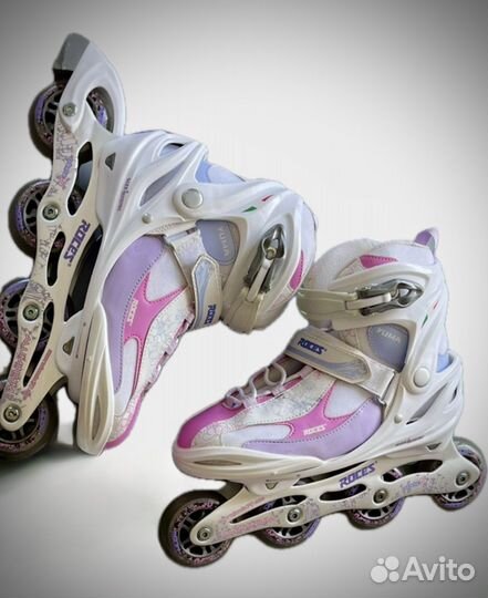 Ролики раздвижные (36-40см) roces Girl + защита