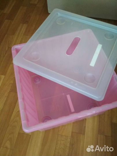 Контейнер пласт 40-40-30 колеса Икеа сотоян нового