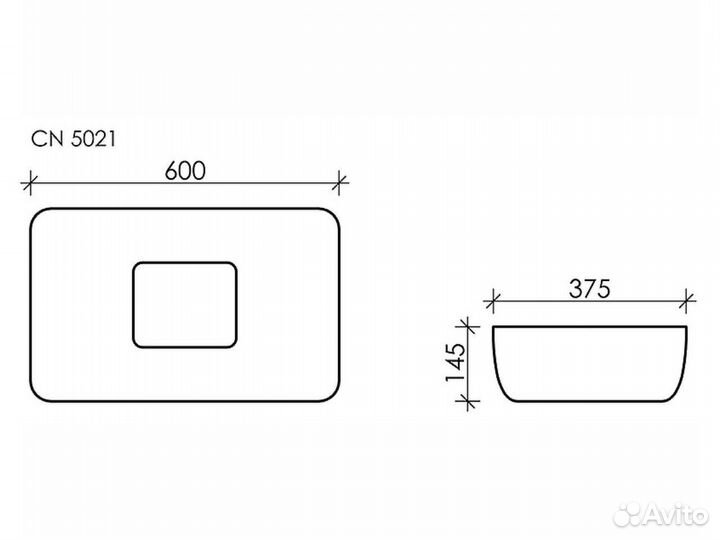 Раковина накладная Ceramica Nova Element CN5021