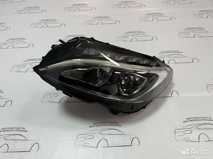 Левая передняя оптика Mercedes W205 дорестайлинг