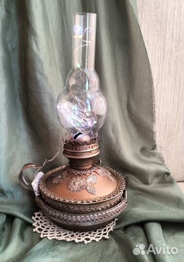 Керосиновая лампа Бронзовый винтаж