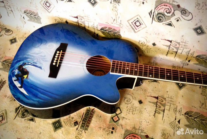 Гитара акустическая (новая) + аксессуары