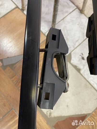 Багажник на крышу на рейлинги, дуга 110см, чёрный