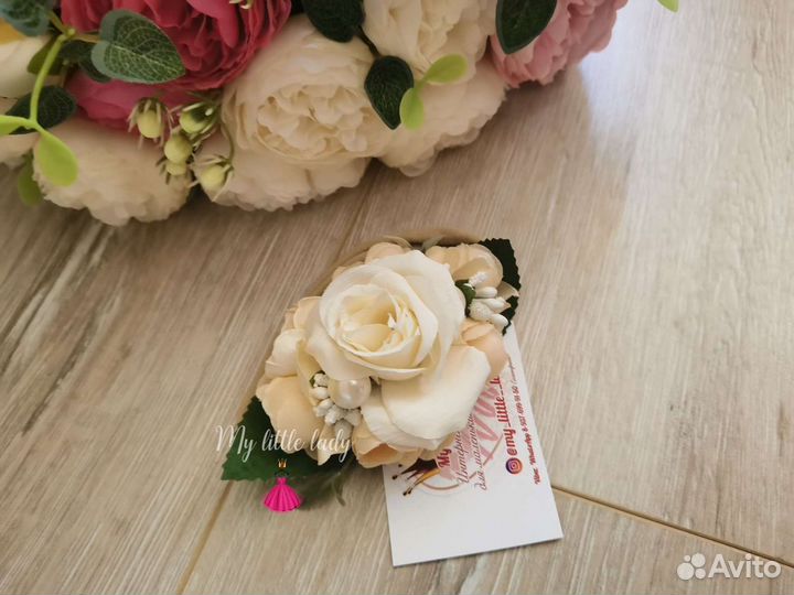 Повязка на голову Розы для девочки новая