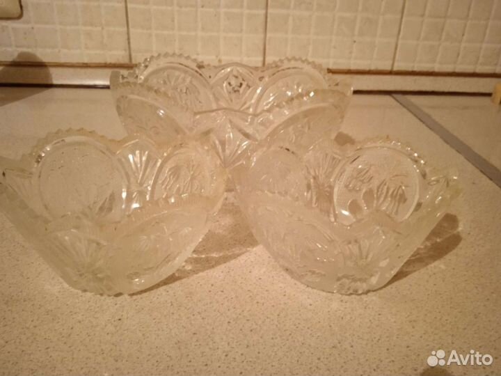 Хрустальные салатники,хохлома,графины СССР