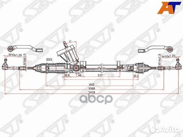Рейка рулевая renault megane III 08- LHD ST-490