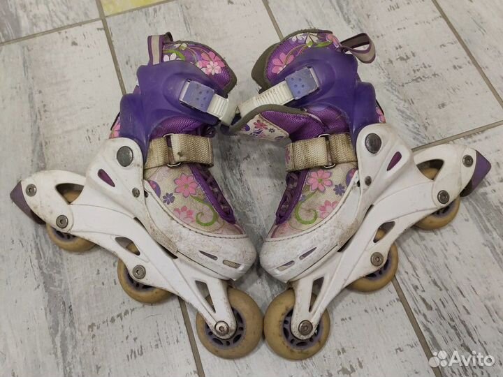 Коньки роликовые детские + защита. 26-29 размер