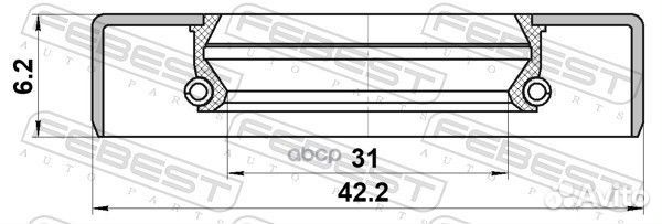 Сальник полуоси 95GDY32420606C Febest