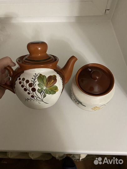Заварочный чайник и сахарница СССР