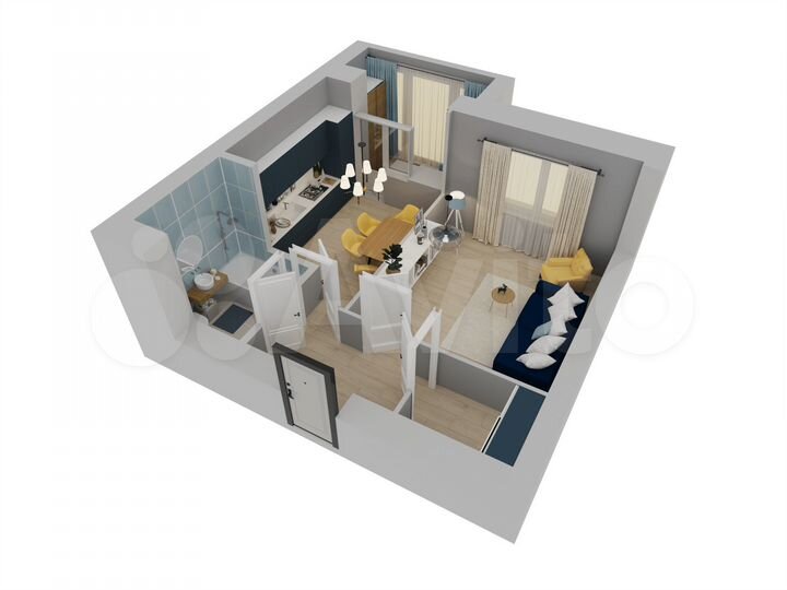 1-к. квартира, 40,6 м², 1/10 эт.