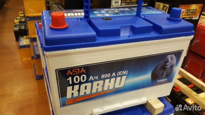 Аккумулятор karhu Asia 6ст100 (115D31R) 100Ач 800