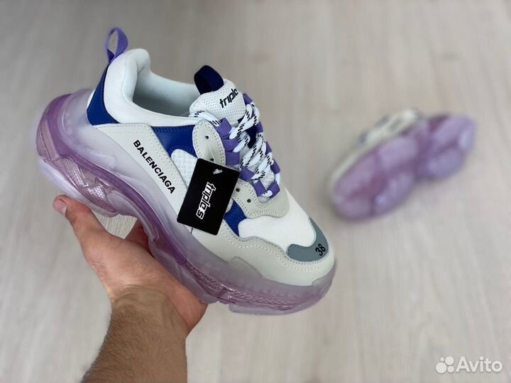 Balenciaga Triple-S Clear Sole White Purple