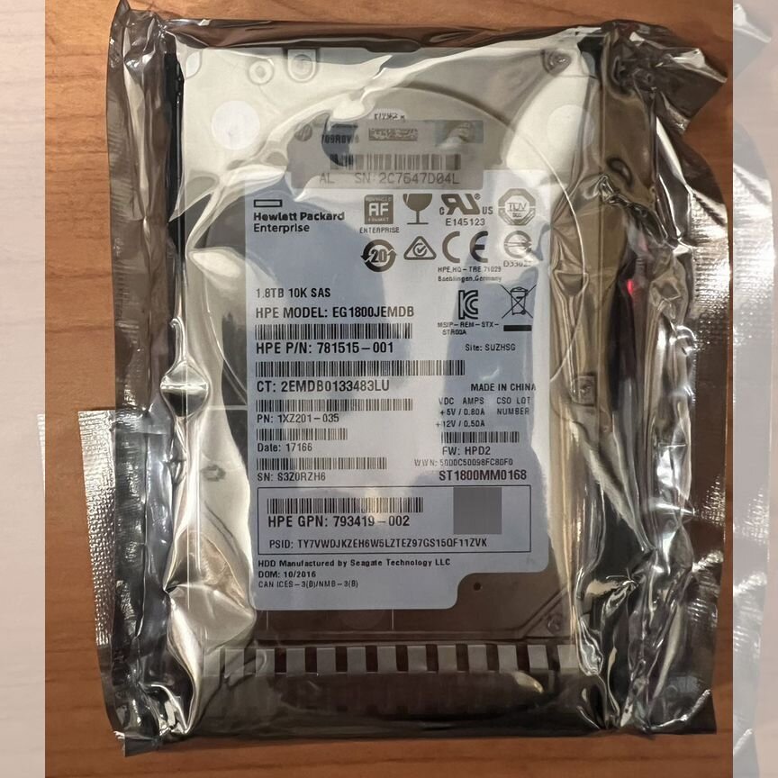 [791055-001] Жесткий Диск Hp 1.8tb Sas 12g 2.5 791055-001
