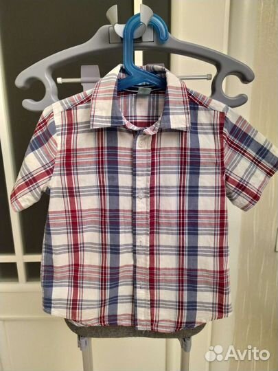 Рубашка в клетку 2шт.Gloria Jeans р. 110см