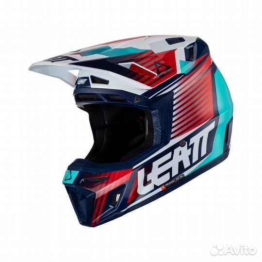 Новый Шлем Leatt 8.5 Helmet V23 красно-синий +очки
