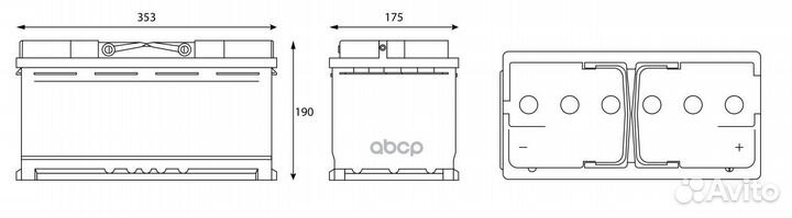 Аккумулятор gladiator EFB 95 Ah, 930 A