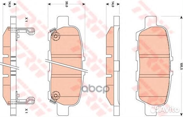 Колодки тормозные дисковые GDB3508ZFR ZF Russia