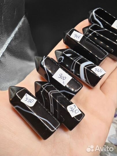 Агат чёрный кристалл