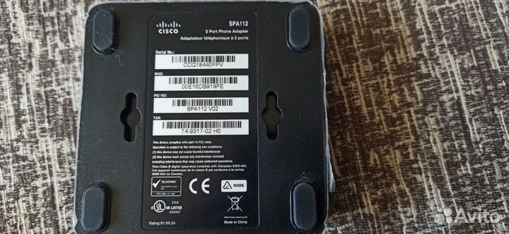 Адаптер для VoIP-телефонии Cisco SPA 112-XU