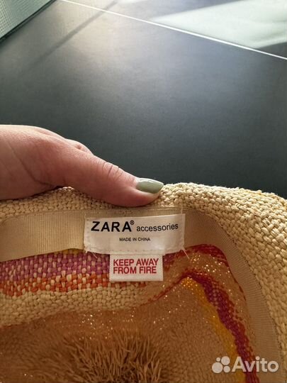 Соломенная шляпа zara